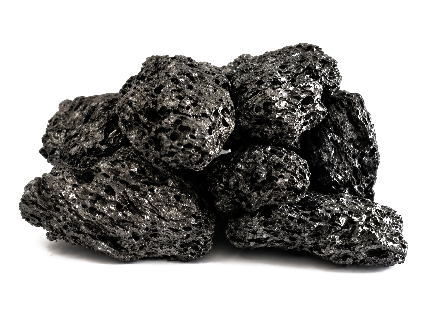 Calcined petroleum coke — porous black anode-grade chunks