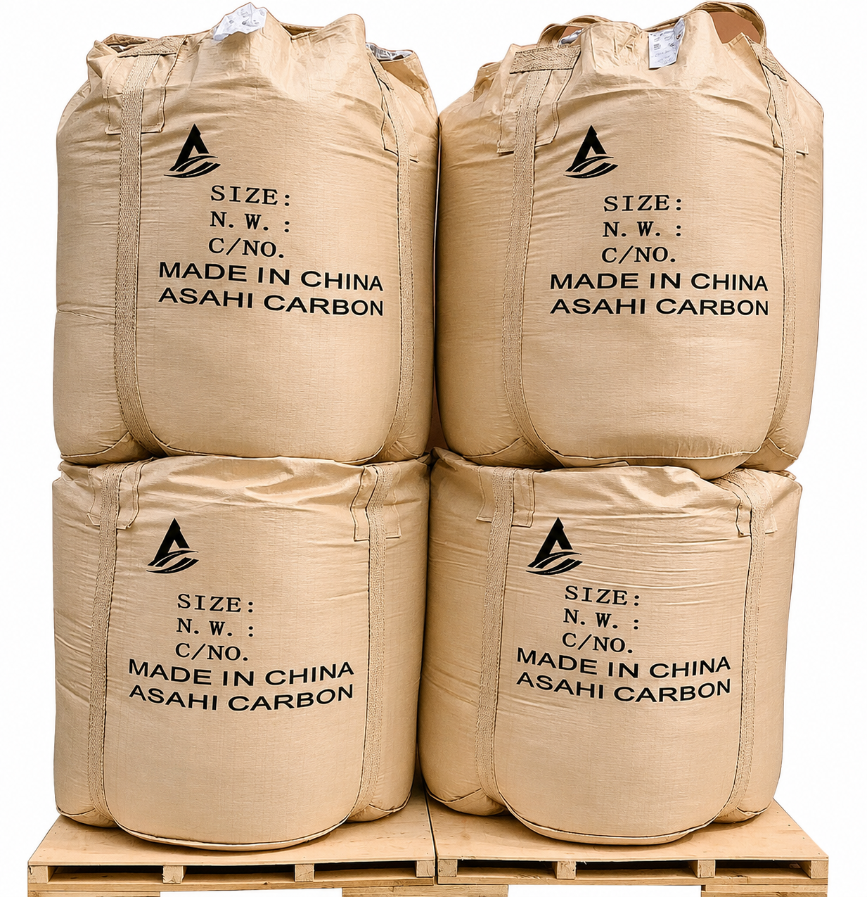 Artificial graphite powder in 500 kg Asahi branded bigbags on pallets